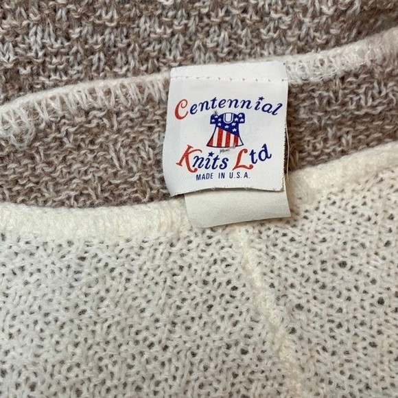 Centennial Knits Ltd vintage 80s Chevron short sleeve dolman sweater ***medium - Picture 9 of 10